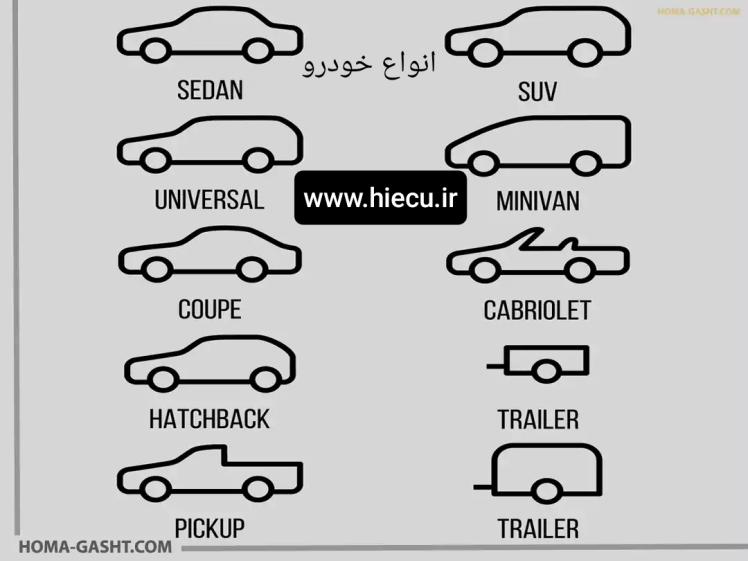 انواع خودرو